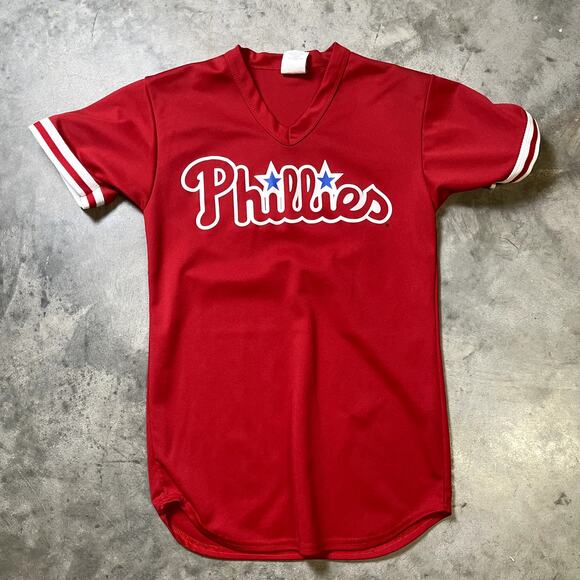 Majestic Red Phillies Short Sleeve Tee - Picture 1 of 4
